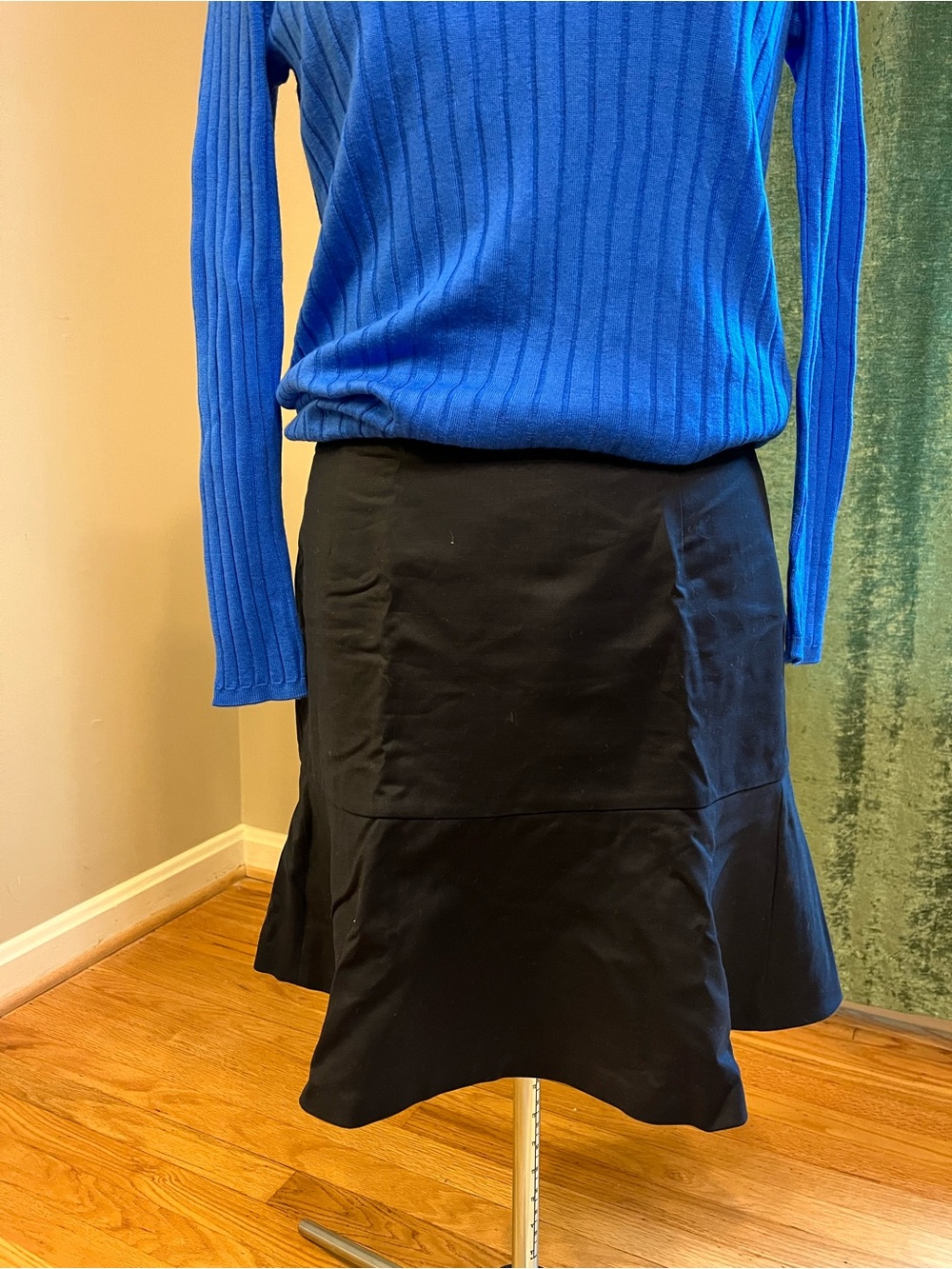 Classic, Dark Navy Skirt with Flared Ruffle